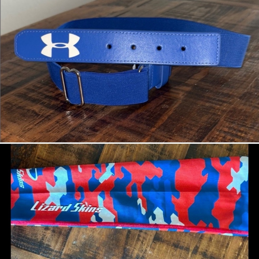 Under Armour youth belt and lizard sleeve.